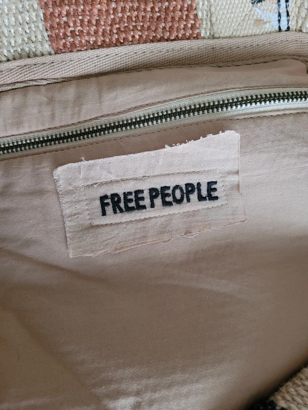Free People Copacabana Carryall Woven Design Tote Bag.